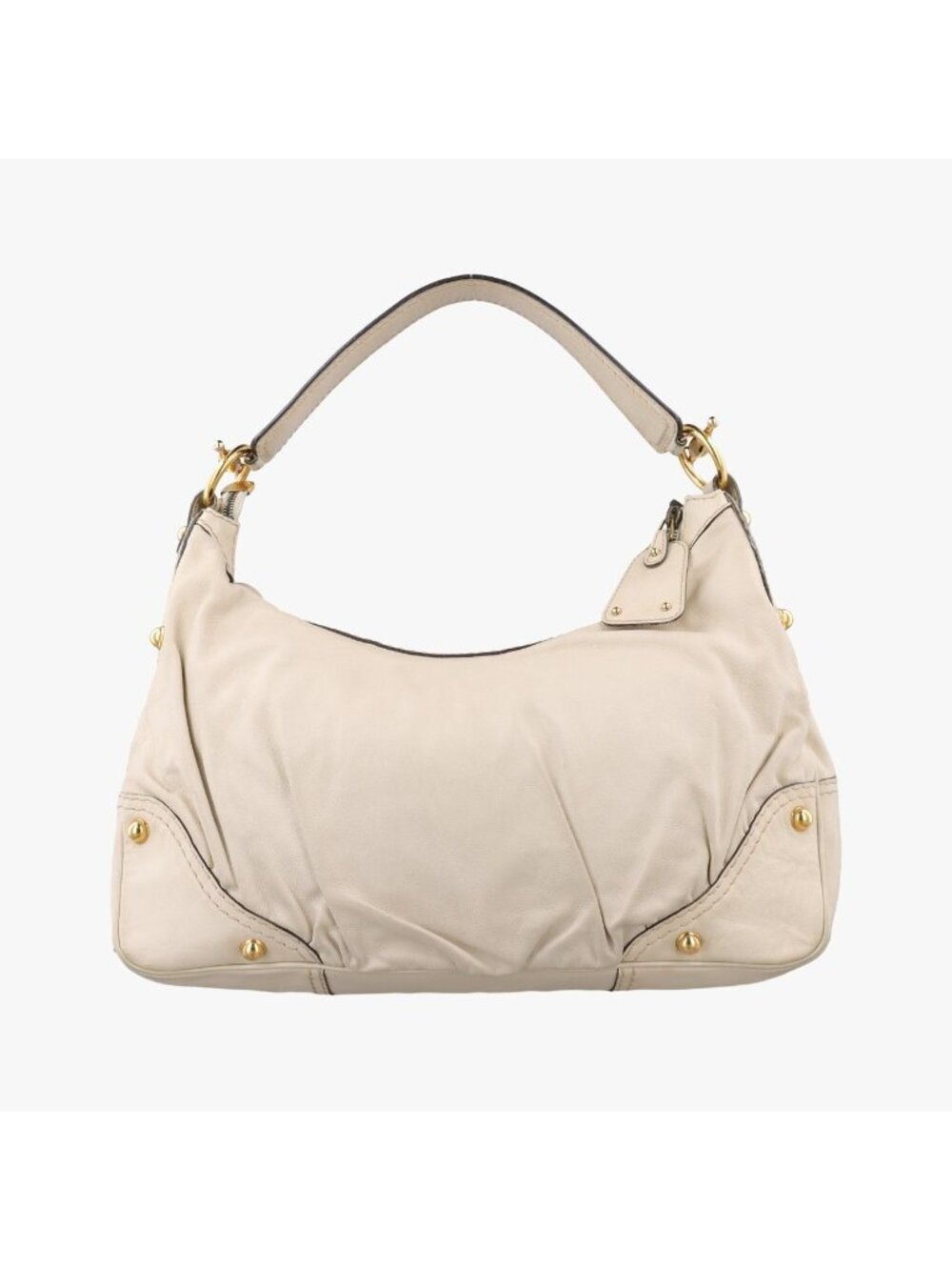 Gucci Jockey Hobo White Leather